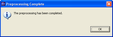 Preprocessing has completed