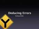 Deducing Errors (Chapter 7)